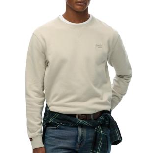 Pull Beige Homme Superdry Essential Logo Crew pas cher