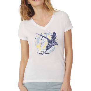 T-shirt Blanc Femme TBS Reflet pas cher