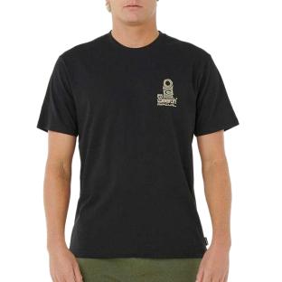 T-Shirt Noir Homme Rip Curl Vaporcool Search Stack vue 0