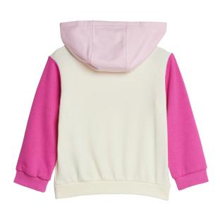Survêtement Rose/Écru Fille Adidas Essentials Colorblock vue 2