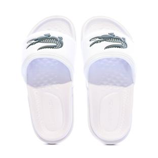 Claquettes Blanches Lacoste Serve Slide Dual vue 0