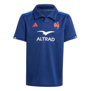 France Maillot de Rugby Domicile Marine Garçon Adidas 2024 pas cher