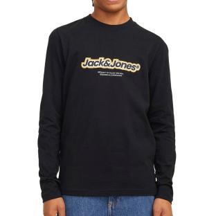 T-Shirt Noir Garçon Jack & Jones Nohos vue 0