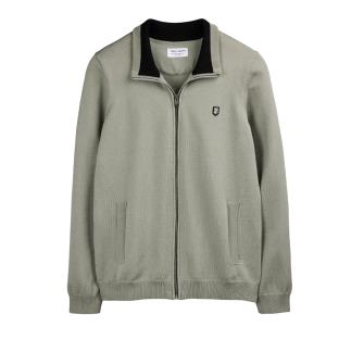 Sweat Zippé Vert Homme Teddy Smith Martyn vue 0