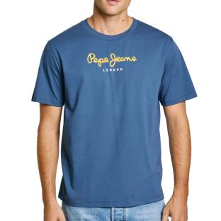 T-shirt Bleu Homme Pepe jeans Eggo AQW pas cher