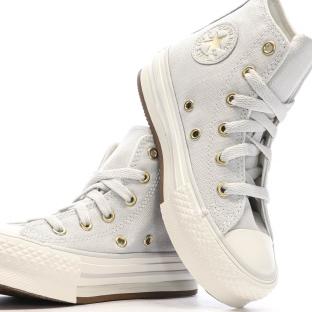 Baskets Grises Fille Converse All Star Eva A10382C vue 7