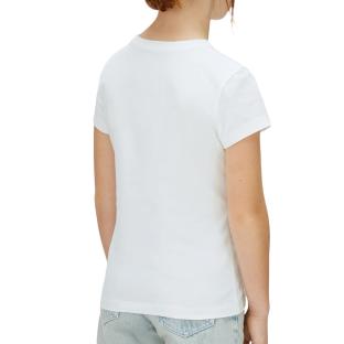 T-Shirt Blanc/Rouge Fille Calvin Klein Jeans Monogram vue 0