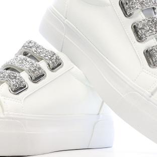 Baskets Blanche Plateforme Femme Kaporal Clovia vue 0
