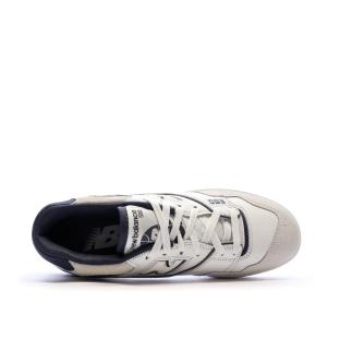 Baskets Blanches/Marine Homme New Balance BB550 vue 4