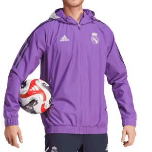 Real Madrid Coupe Vent Violet Homme Adidas 2022/23 pas cher