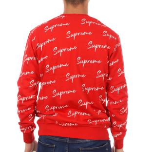 Sweat Rouge Inscription Homme Supreme Grip Alot vue 2
