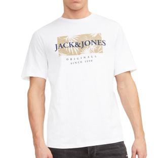 T-shirt Blanc Homme Jack & Jones 12255042 pas cher