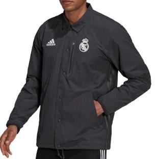 Real Madrid Veste Anthracite Homme Adidas Coach pas cher