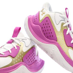 Chaussures de Basketball Blanches/Violettes Femme Under Armour Jet 23 vue 7