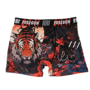 Boxer Noir/Orange Homme Freegun Tiger pas cher
