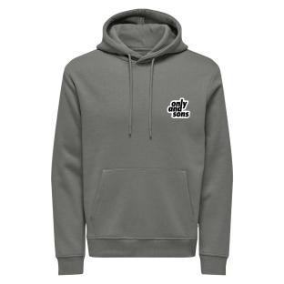 Sweat Gris Homme Only & Sons Flower vue 0