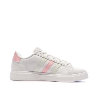 Baskets Blanches/Roses/Vertes Fille Adidas Grand Court 2.0 vue 0