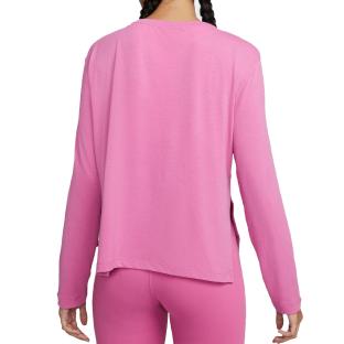 T-shirt Manches Longues Rose Femme Nike Ny vue 2
