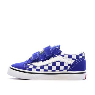 Baskets Bleu Garçon Vans Old Skool V Check pas cher