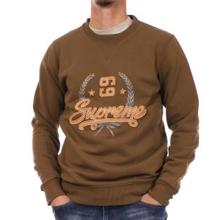 Sweat Marron Homme Supreme Grip Oscar pas cher