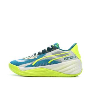 Chaussures de basketball Bleu/Verte Homme Puma All-pro Nitro pas cher