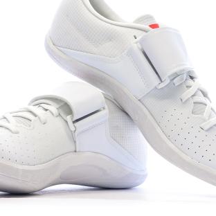 Chaussures d'athlétisme Blanches/Noires Homme Adidas Adizero Throws vue 0