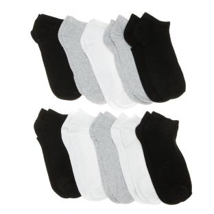 X10 Paires de chaussettes Noir/Blanches/Grises Homme Twinday 1/242/59 pas cher