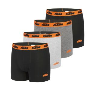 x4 Boxers Noirs/Oranges Homme KTM ASS2 pas cher