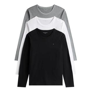Lot de 3 T-Shirts manches longues Noir/Blanc/Gris Homme Tommy Hilfiger UM0UM03022 vue 0