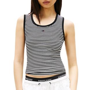 Woman's white/black tank top Tommy Hilfiger Essential BDS Photo of the Espace des Marques %store% store - view of %key%