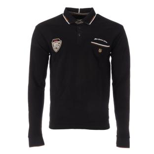 Polo Manches Longues Noir Homme RMS26 Rugby pas cher
