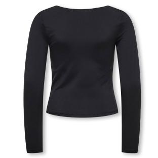 T-Shirt Manches Longues Noir Fille Kids ONLY Kogea vue 0