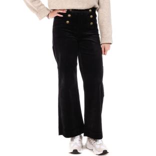 Pantalon en Velours Noir Femme Oraije Victorine pas cher