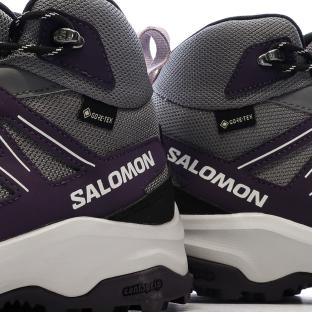 Graue/schwarze Salomon Thundercross Wanderschuhe für Damen Ansicht 0