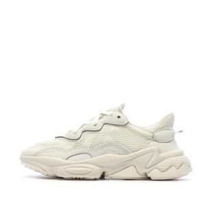 Baskets Blanches/Crème Femme Adidas Ozweego vue 0