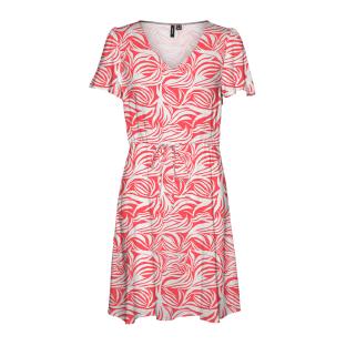 Robe Blanc/Orange Femme Vero Moda Vmeasy Joy pas cher
