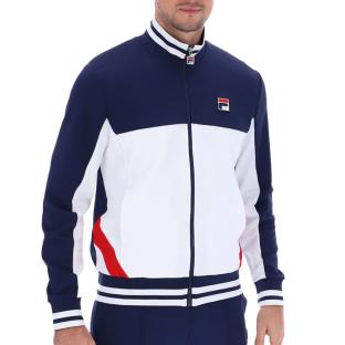 Veste de survêtement Marine/Blanc Homme Fila Tiebreaker pas cher