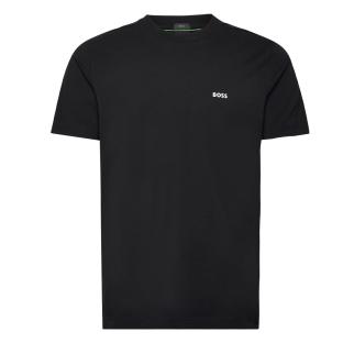 T-Shirt Noir Homme Hugo Boss stretch vue 0