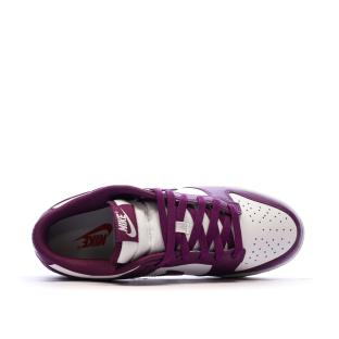 Dunk Low Baskets Blanches/Violettes Homme Nike vue 4
