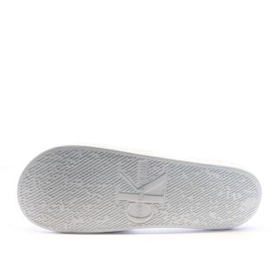 Claquettes Blanches Homme Calvin Klein Jeans Slide Monogram vue 2
