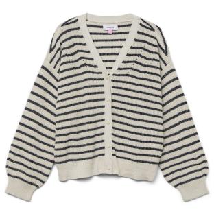 Gilet Marine/Beige à Rayures Fille Vero Moda Newlex vue 2