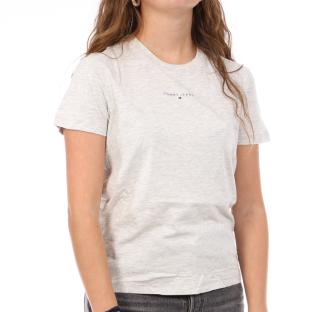 T-Shirt Gris Clair Femme Tommy Hilfiger Linear pas cher