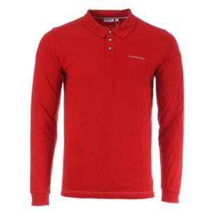 Polo Manches Longues Rouge Homme Hungaria Merapi pas cher