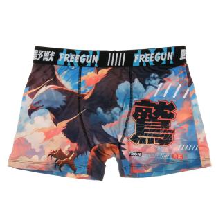 Boxer Bleu/Rose Homme Freegun Aigle pas cher