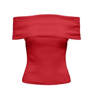 Top Rouge Femme Only Lectra pas cher