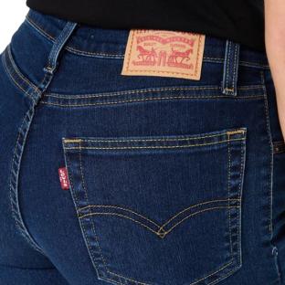 Jean 724 Slim Bleu foncé Femme Levi's Rise Straight Chelsea vue 3