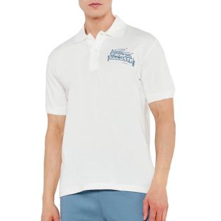 Polo Blanc Cassé Homme Lacoste L1212 Printed vue 0