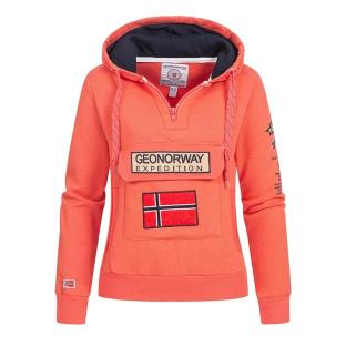 Sweat à Capuche Rose Femme Geographical Norway Class Lady pas cher