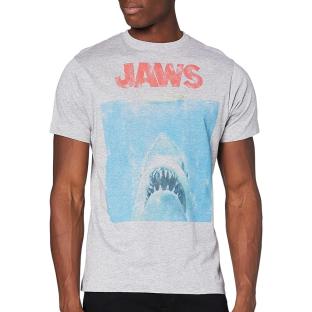 Graues Herren-T-Shirt „Jaws Movie Poster“ Ansicht 0