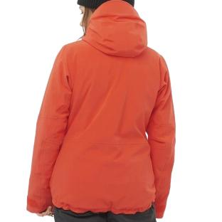 Abrigo naranja para mujer Salomon Highland ver 0